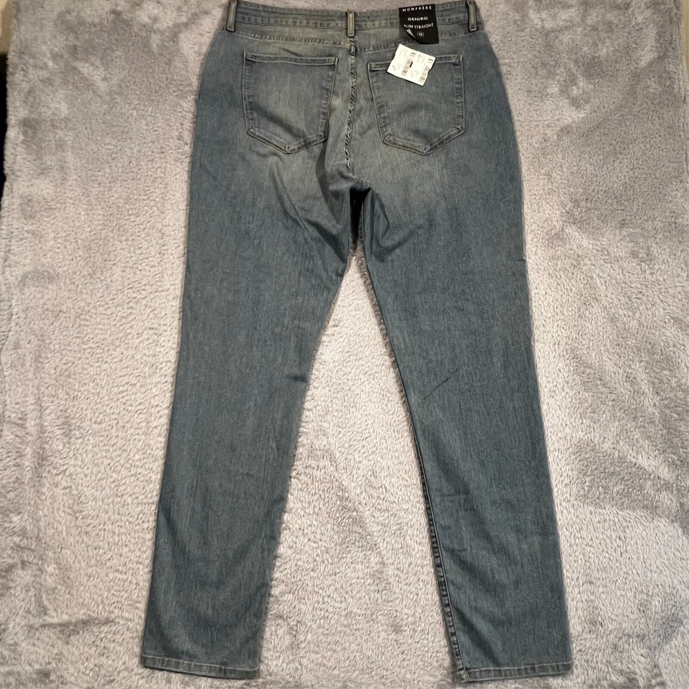 Monfrere Deniro Slim Straight Jeans Palermo Blue Mens 36x33 Tag 38 - Picture 2 of 14